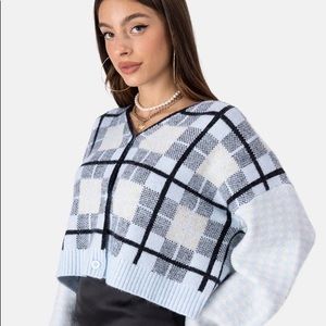 Adika Cropped Sweater, Blue, Size: M/L